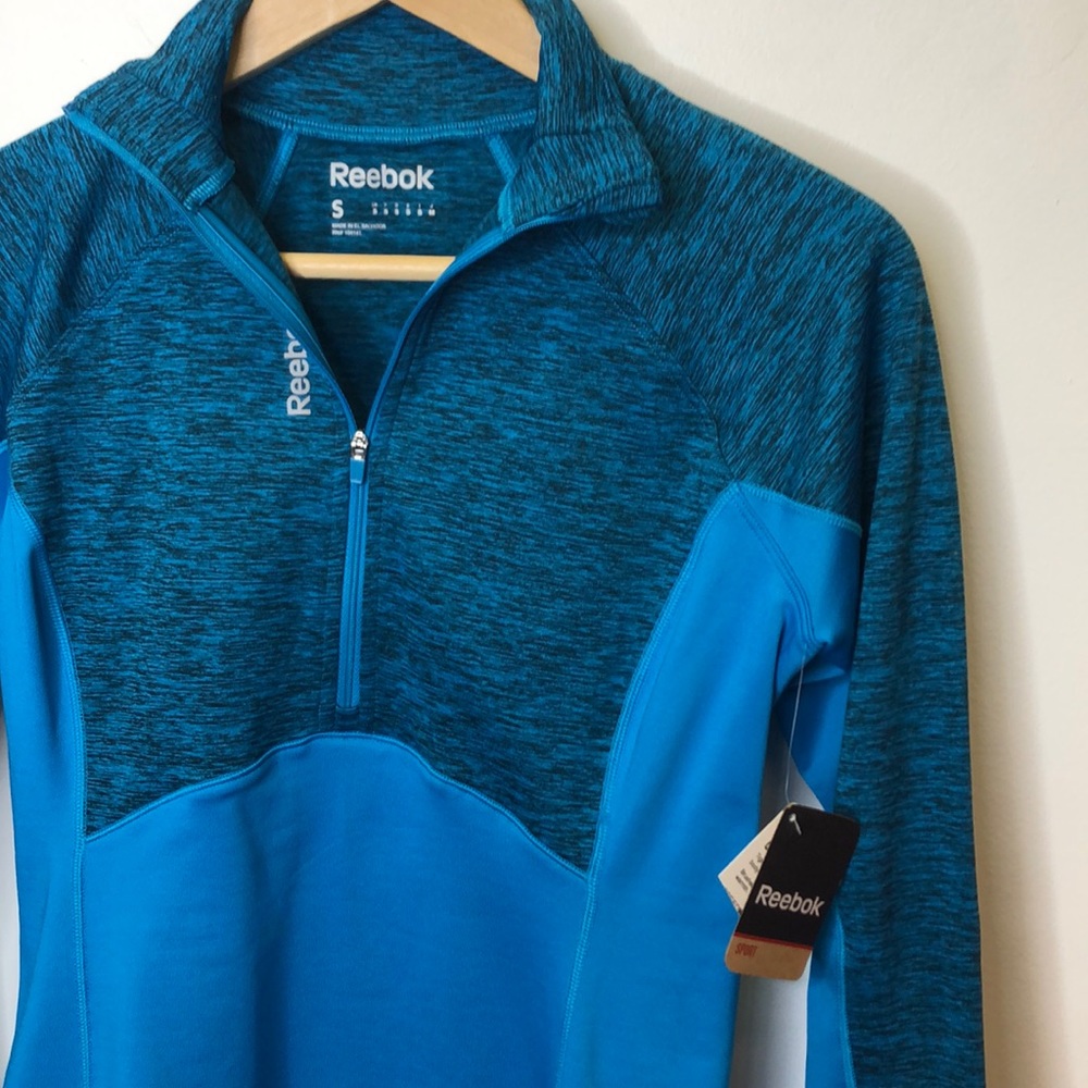 NWT Reebok Blue Half-zip Pullover Sz Small Active - Picture 2 of 5